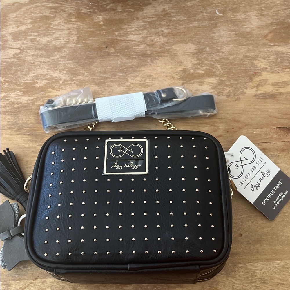 Black Studded Crossbody Bag